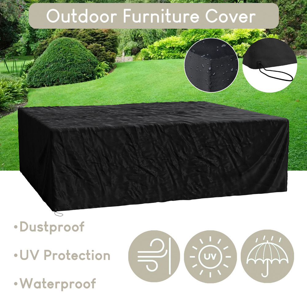 GARDEN VIDA Belgrave 9 Seater Grey PE Rattan Garden Corner Lounge Set with Cover Image 6
