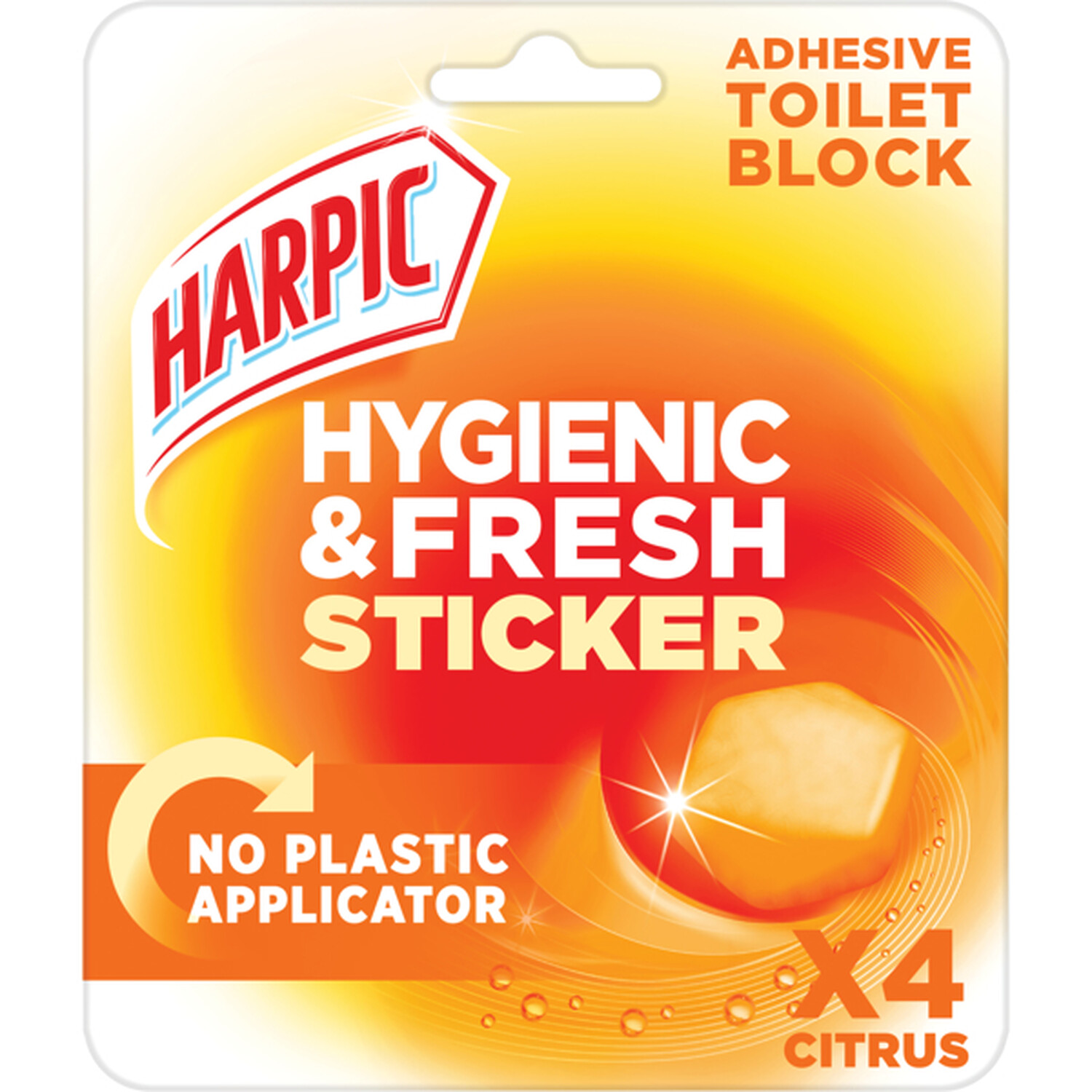 Pack of 4 Harpic Toilet Stickers 48g - Citrus Image
