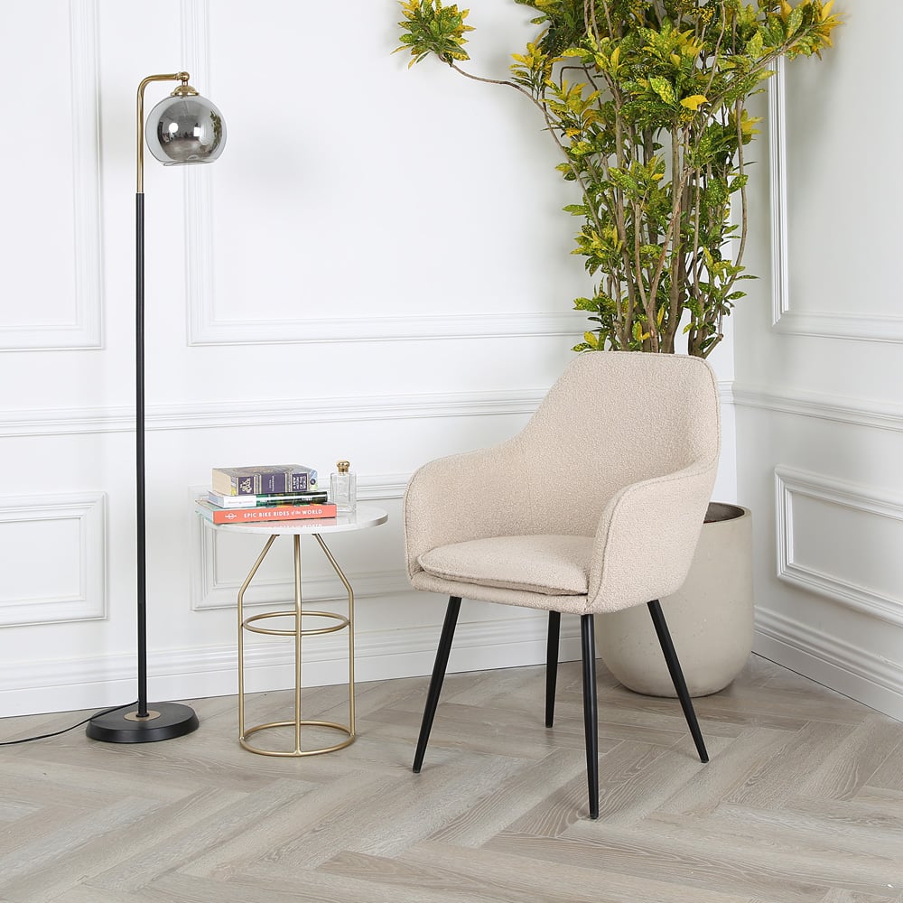 Muse Beige Boucle Accent Chair Image 7