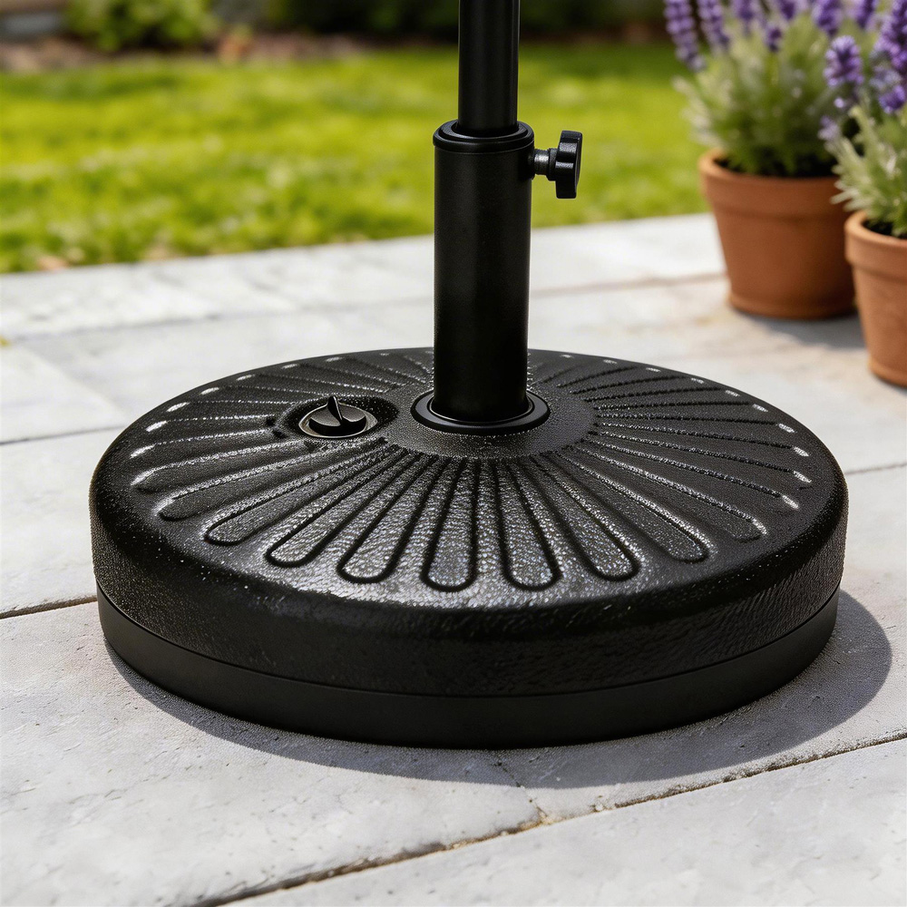 Home Source Basque Black Parasol Base Image 2