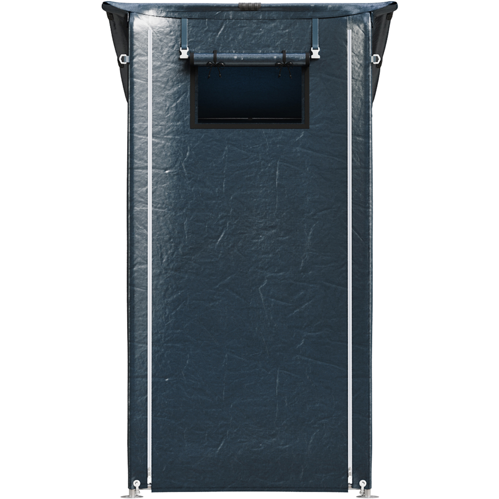 Living and Home 3 x 5ft Dark Grey Pent Garden Storage Shelter with Roll-Up Zipper Door Image 4