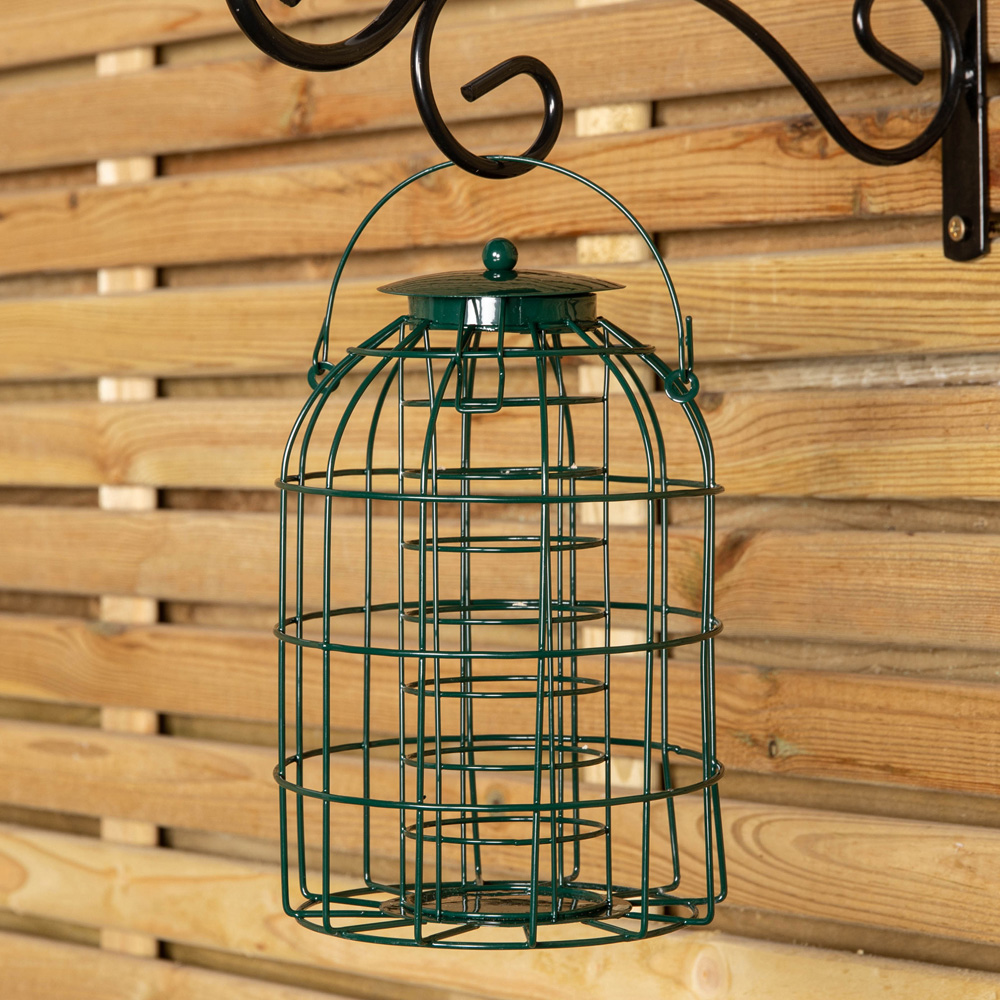 Samuel Alexander 2 Pack Metal Hanging Bird Feeder with Squirrel Guard and Suet Fat Ball 6 Pack Image 5