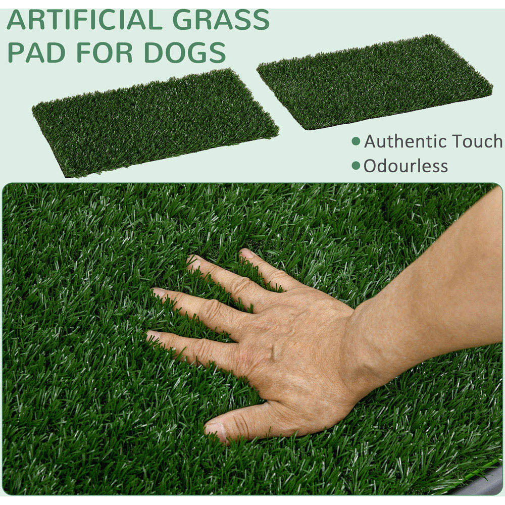 PawHut Black Dog Toilet with Artificial Grass Image 7