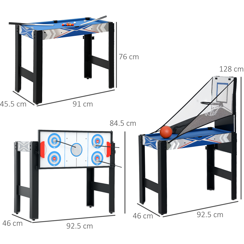 SPORTNOW 5-in-1 Blue Multi Games Table with Accessories Image 9