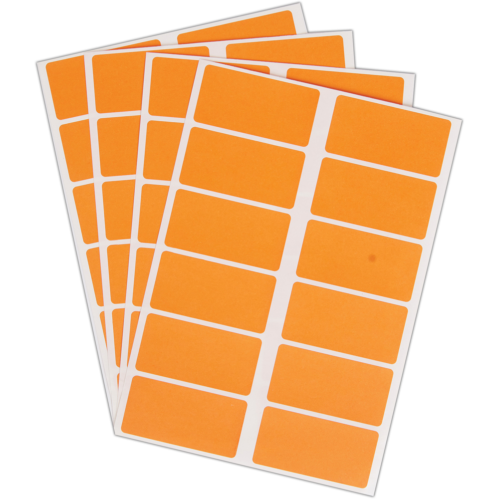 Blick Orange Rectangular Self Adhesive Office Stickers 25 x 50mm 320 Pack Image 5