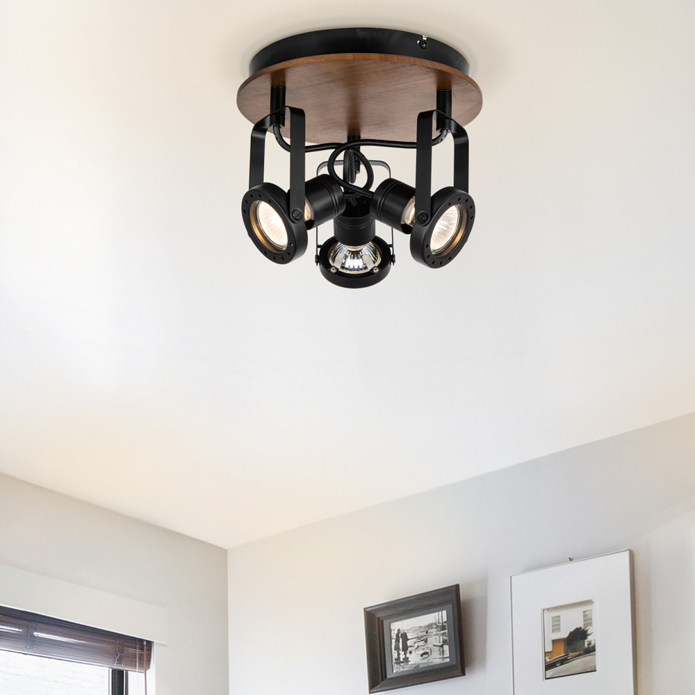 Cosylyte Riverton Matt Black 3 Light Spotlight Image 2