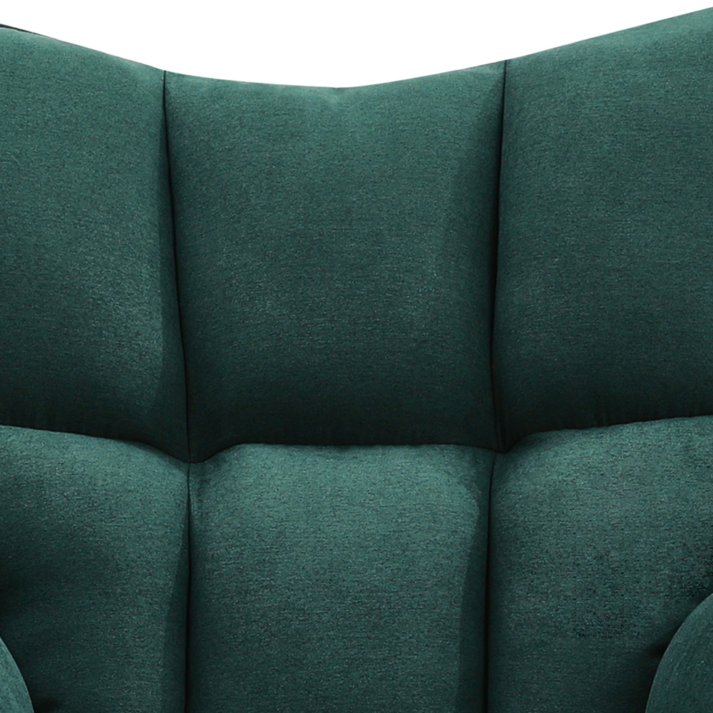 Living and Home Green Tufted Upholstered Rocking Chair Image 3