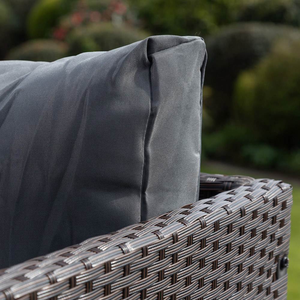 Artemis Aleria 4 Seater Grey Left Hand Facing Rattan Corner Sofa Set Image 3