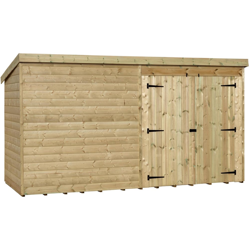 Empire Sheds 4000 9 x 4ft Double Door Tongue and Groove Pent Garden Shed Image 1