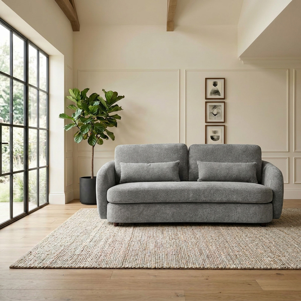 3 Seater Grey Mabel Sofa Image 4