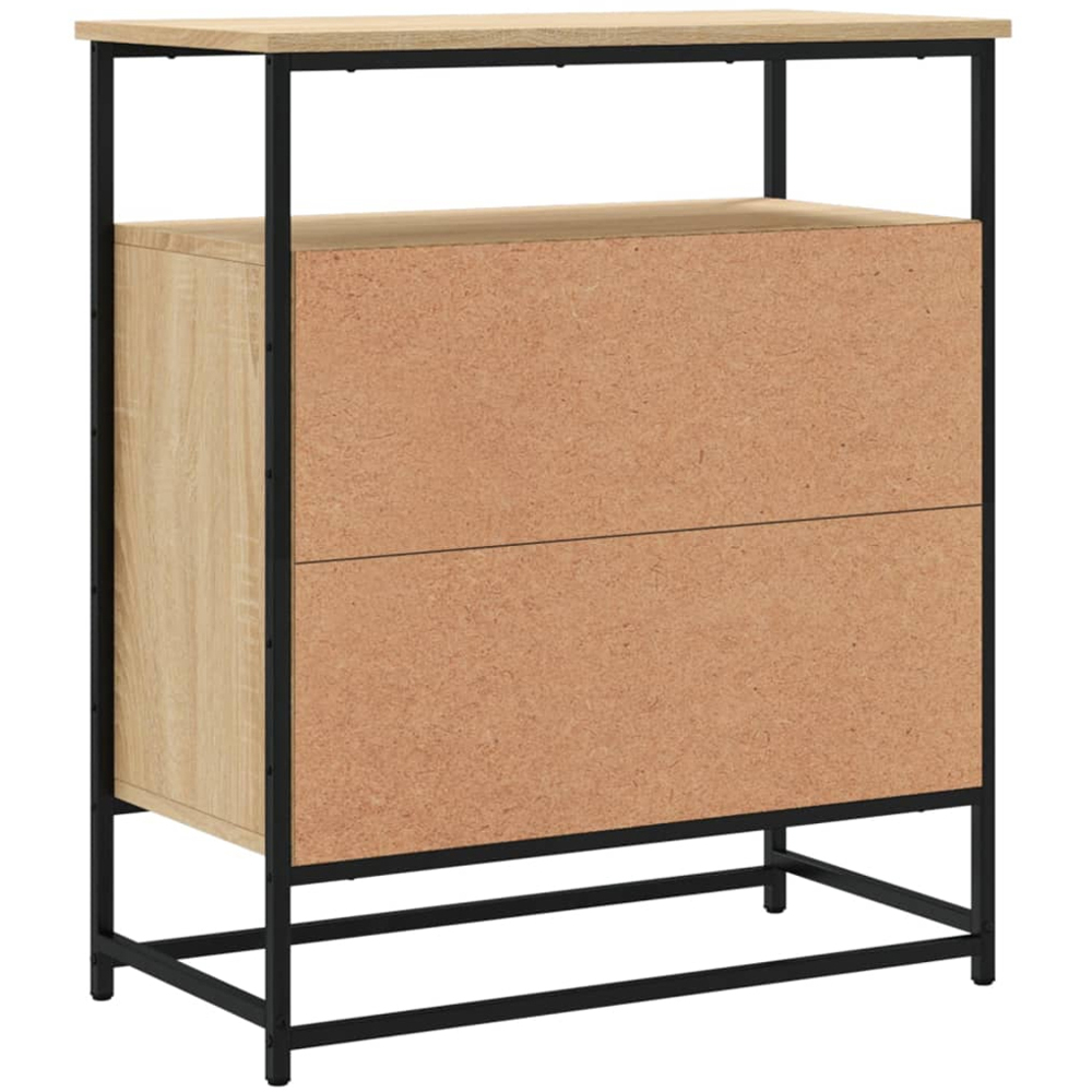 vidaXL Single Door 3 Shelf Sonoma Oak Sideboard Image 8