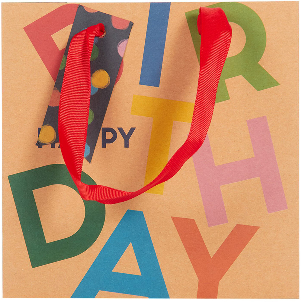 Pack of 3 Kraft Polka Multi Sized Gift Bags - Multicolour Image 5