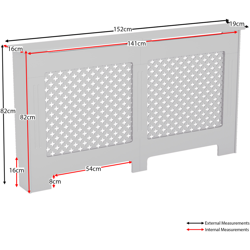 Vida Designs Oxford White Radiator Cover Large Image 6