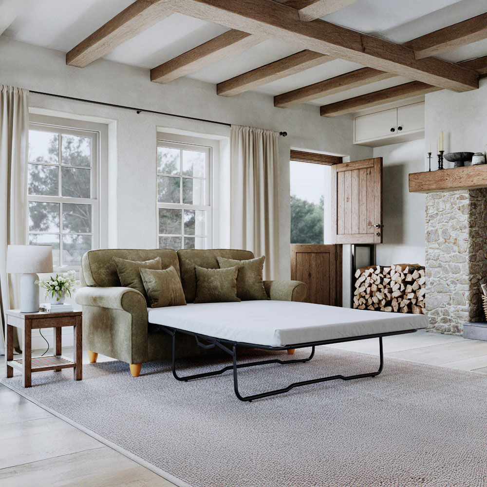 Sinatra 2 Seater Glory Winter Moss Sofa Bed Image 3
