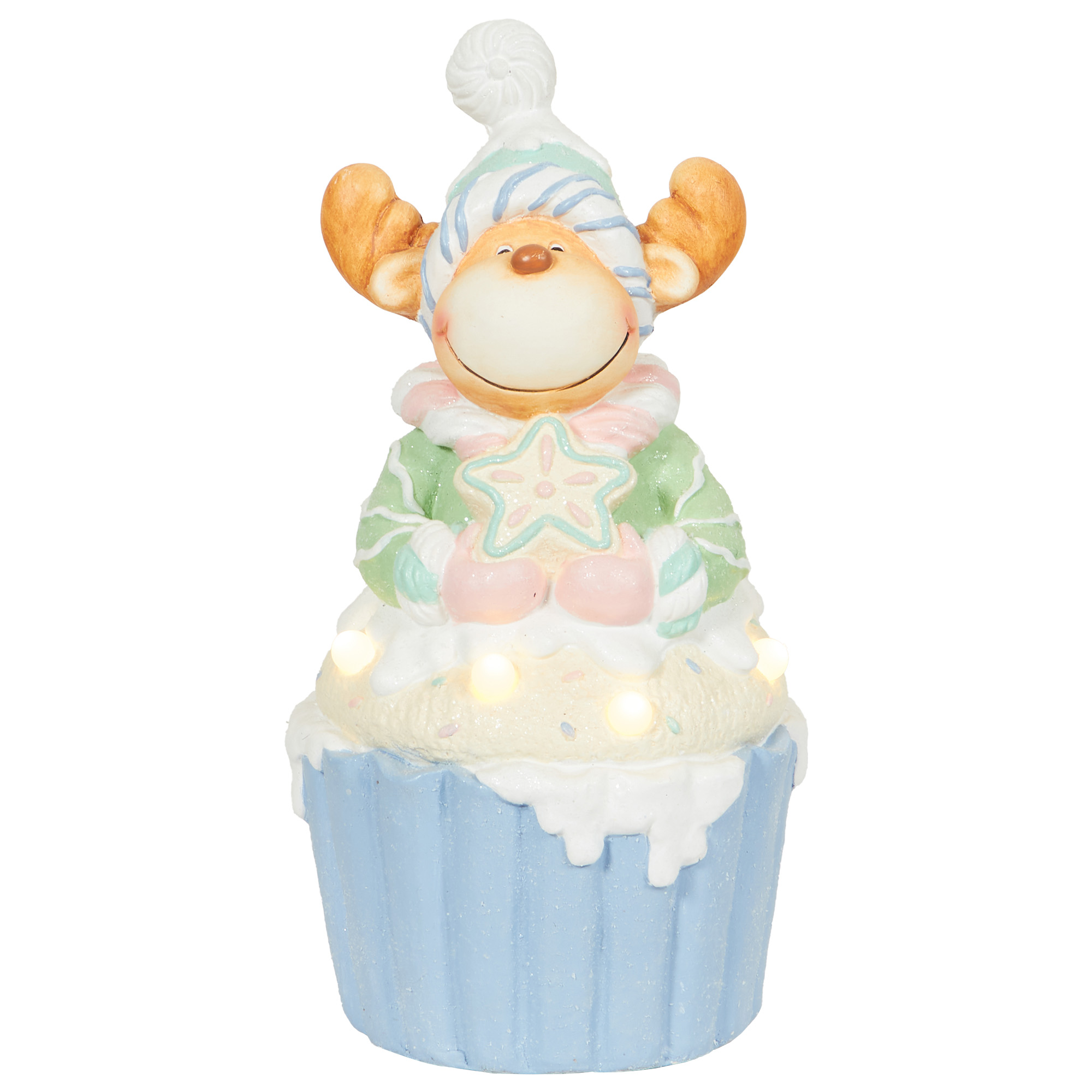 LED Reindeer Cupcake Ornament Image 2