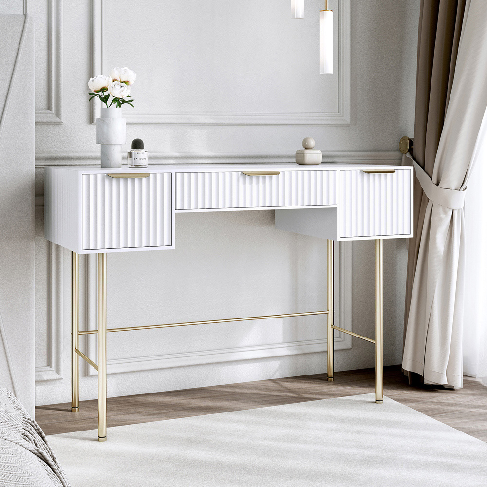 CARME Home Lara White Dressing Table Image 6