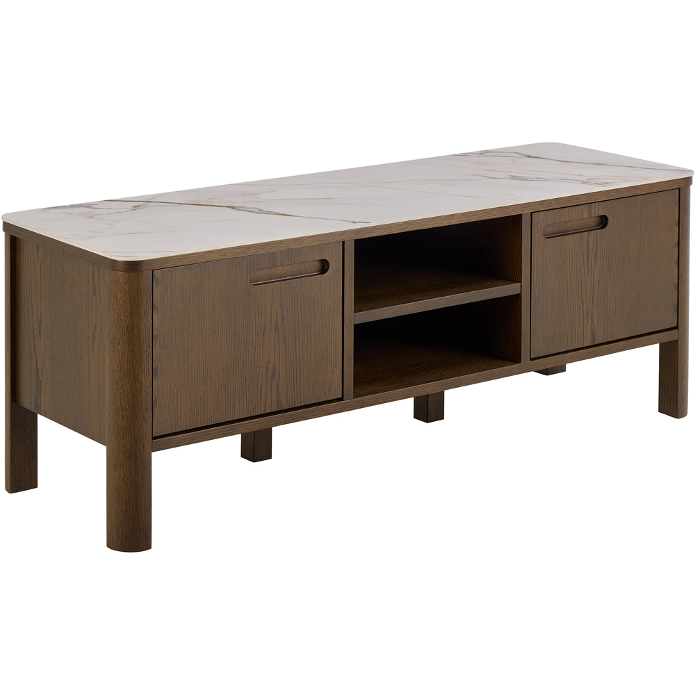 Florence Southampton 2 Door 2 Shelf Ceramic Cream TV Unit Image 2