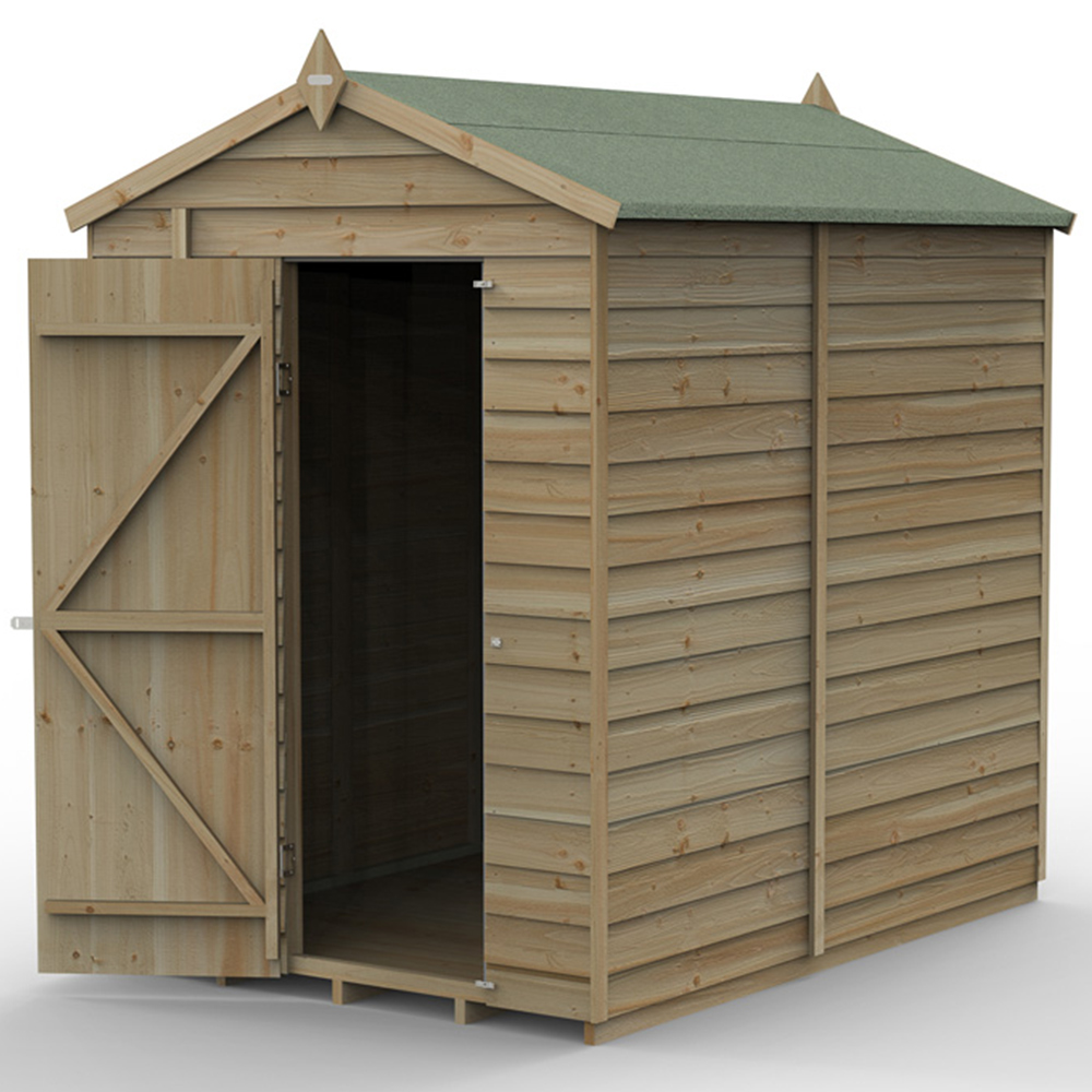 Forest Garden 4LIFE 5 x 7ft Single Door Apex Shed Image 3