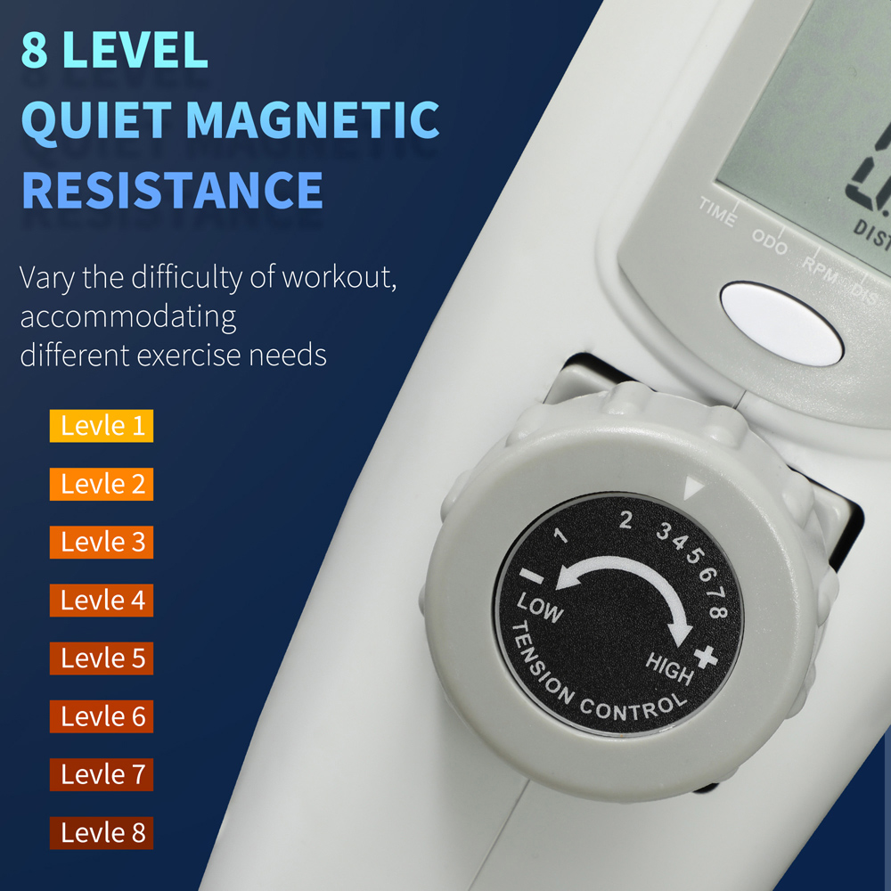 Sportnow White 8 Level Pedal Exerciser with Magnetic Resistance Image 5