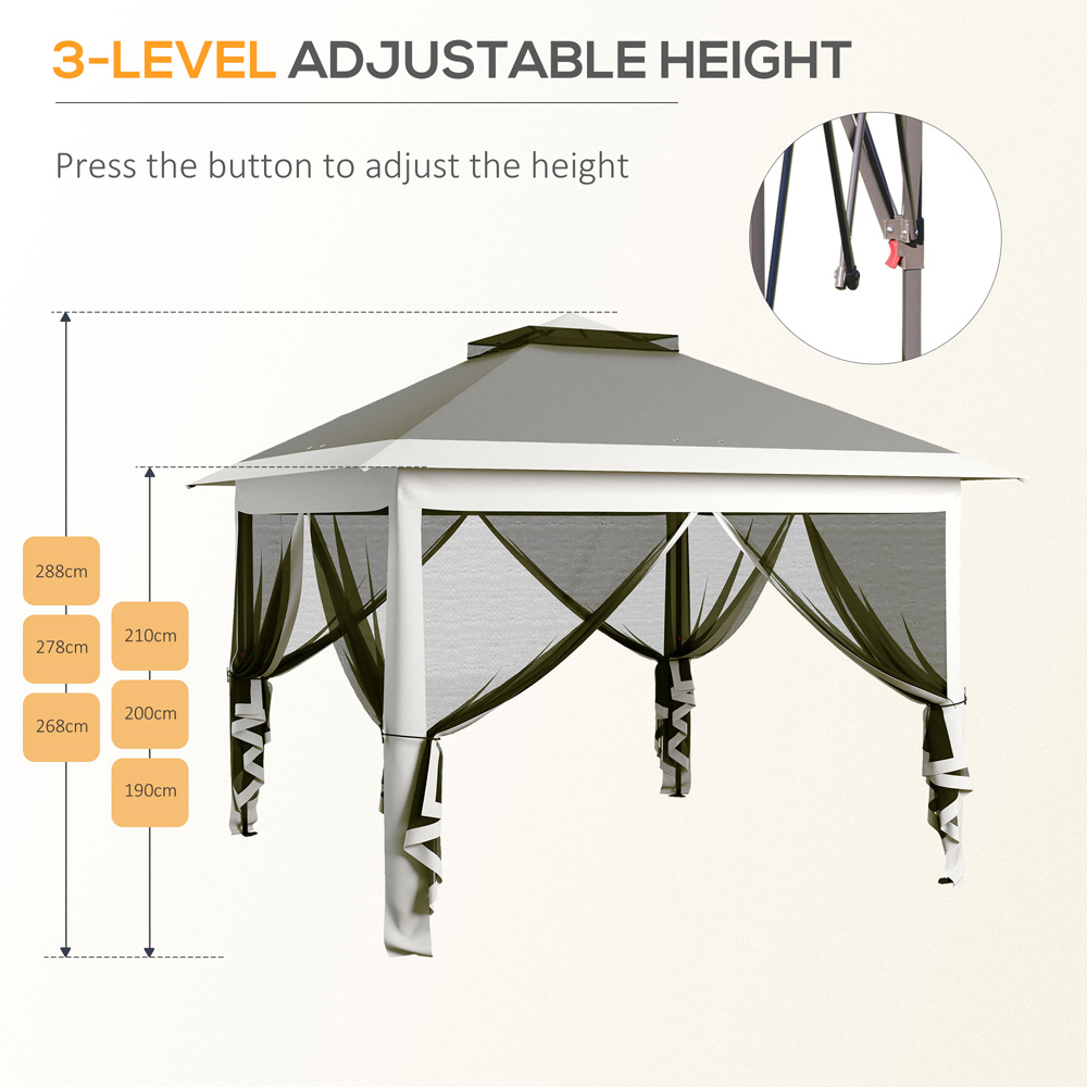 Outsunny Dark Grey Pop Up Canopy Tent Image 6
