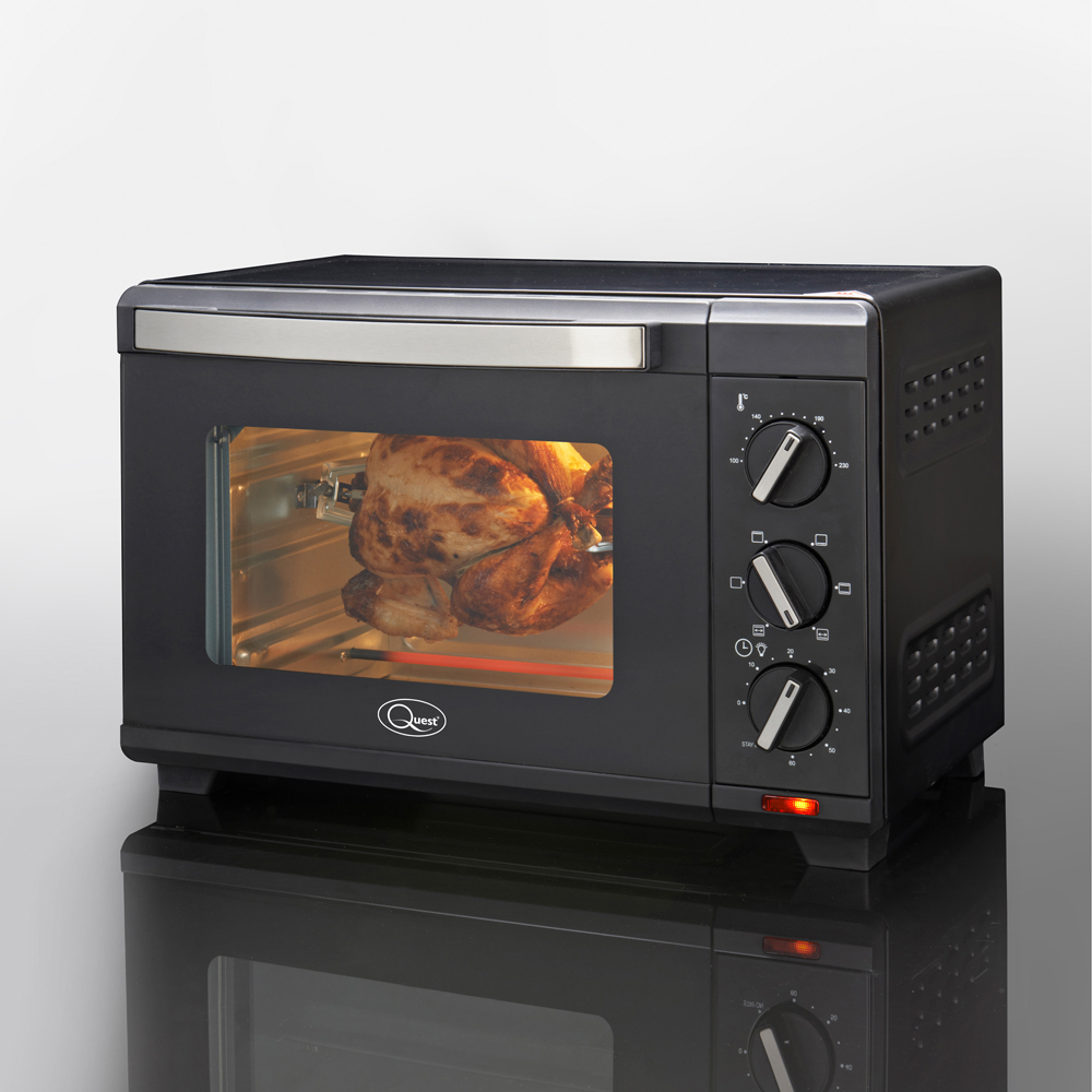 Quest 35389 Black 20L Rotisserie Electric Mini Oven Image 3