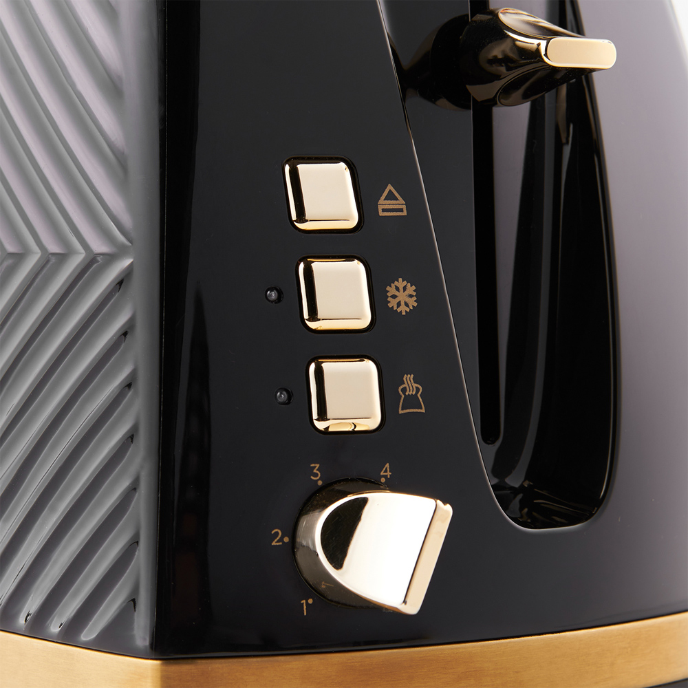 Russell Hobbs 26390 Groove Black 2 Slice Toaster Image 3