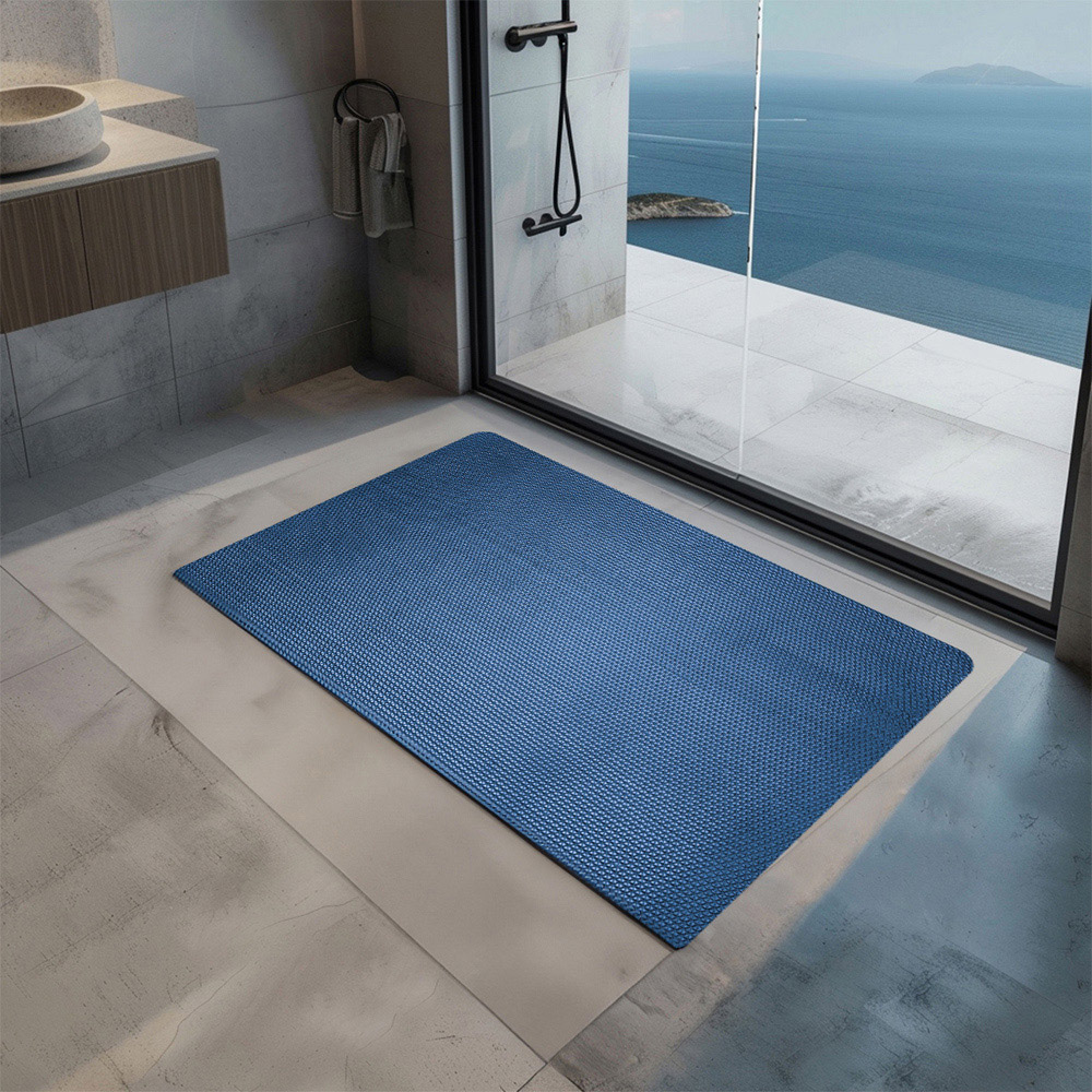 Nicoman Reversible Blue and Green Shower Mat 75 x 44cm Image 2