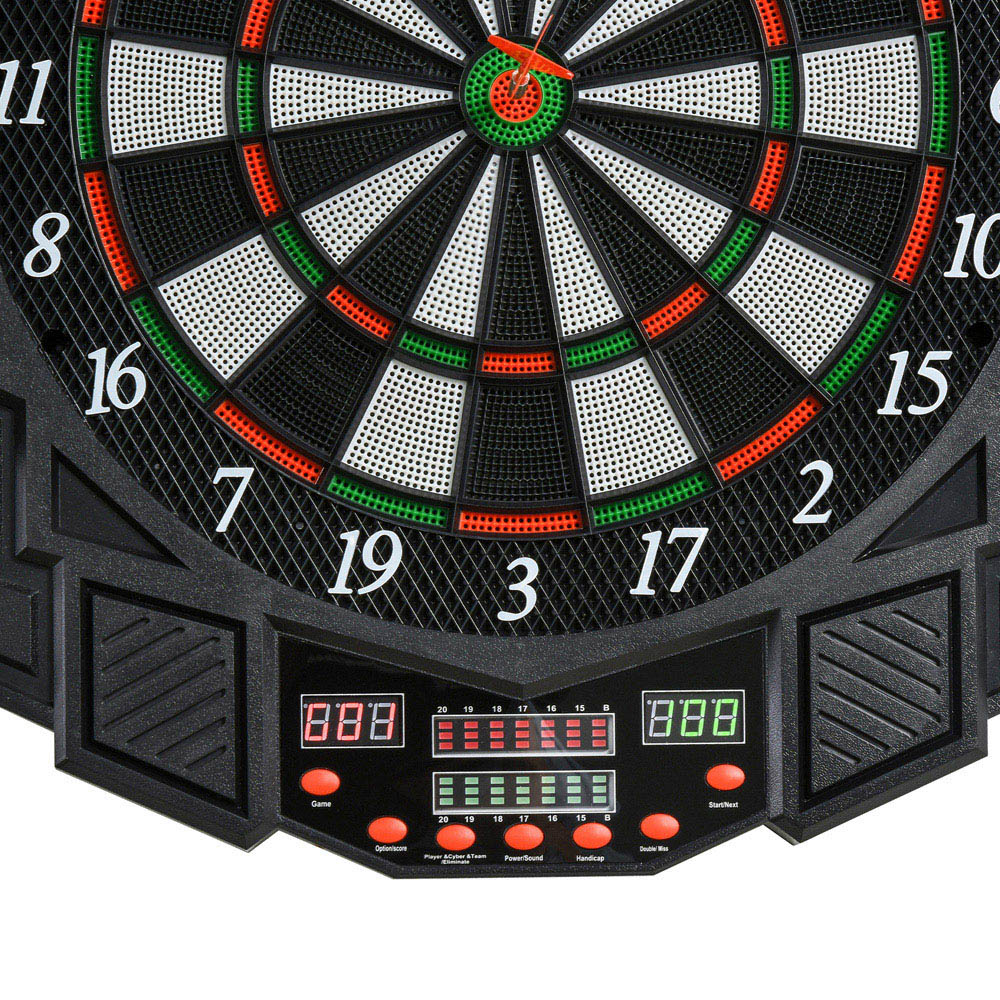 HOMCOM 24 Darts LED Electronic Dartboard Set with 27 Games and 216 Variations Image 4