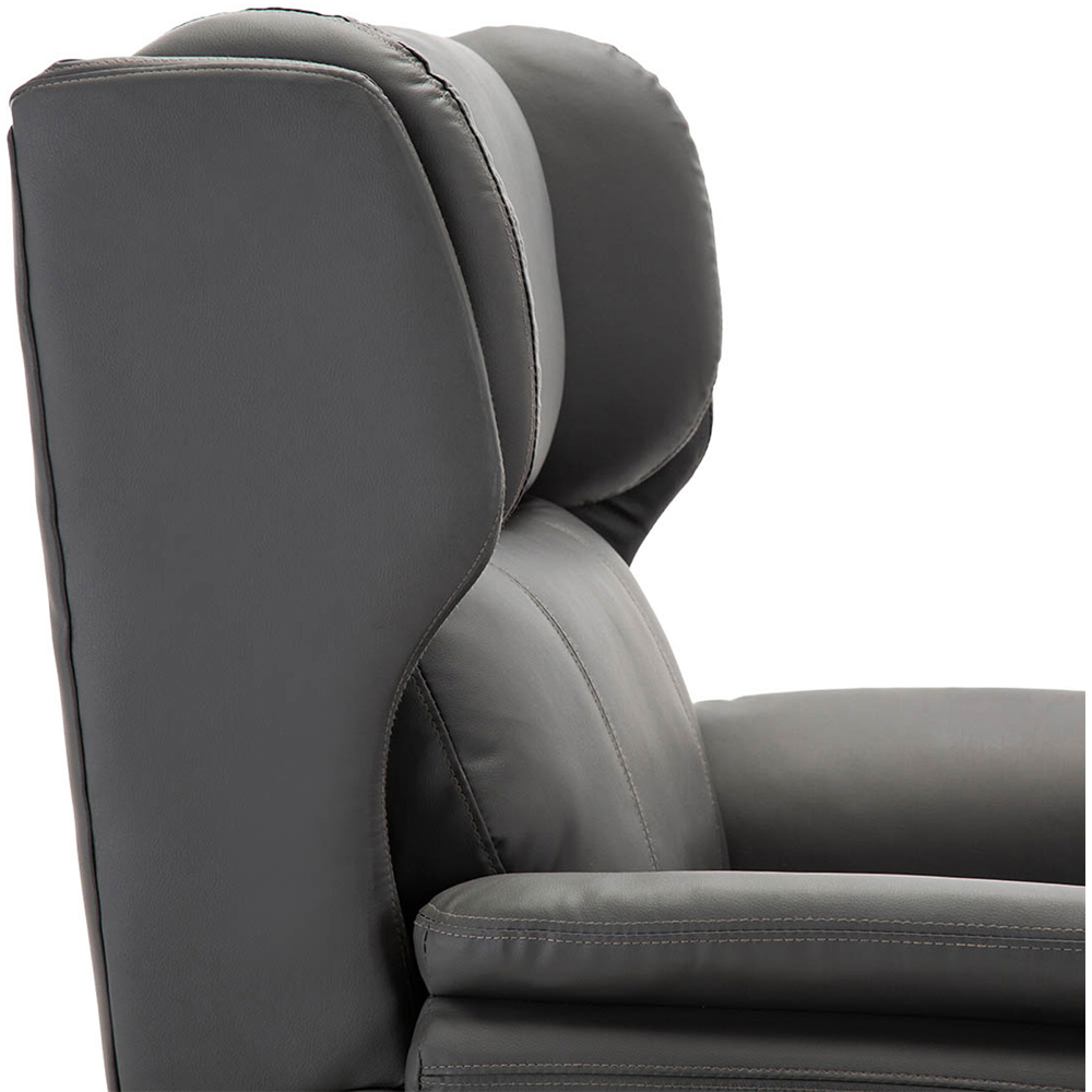 Furniture Online Slate Bonded Leather Wingback Electric Recliner Chair with USB Port Image 6