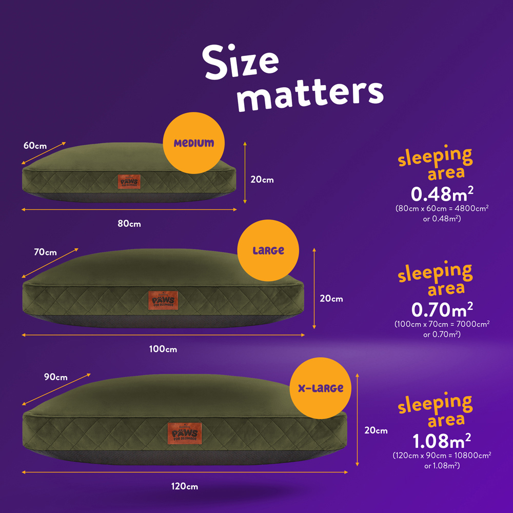 Slumberdown Extra Large Green Padded Pet Bed Image 9