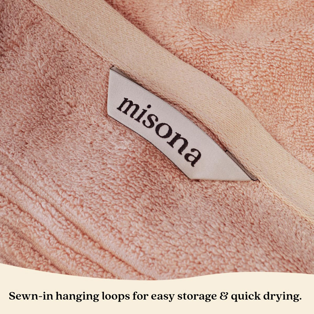 Misona Ultra Soft Bamboo Blush Hand Towel 2 Pack Image 3