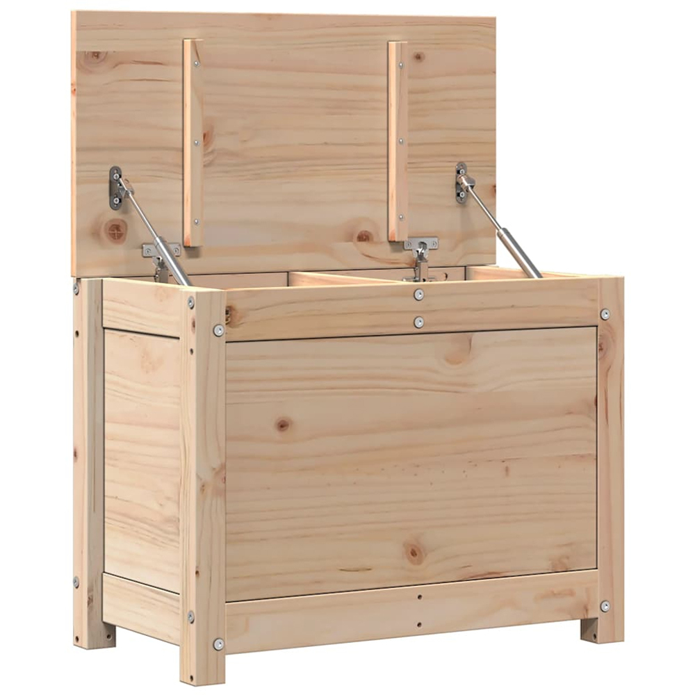 vidaXL Brown Solid Pinewood Storage Box Image 5