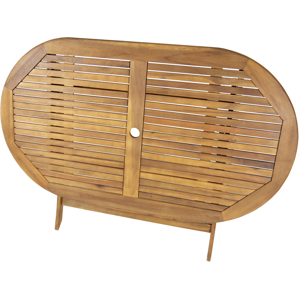 Charles Bentley 6 Seater Oval Wooden Table Image 3