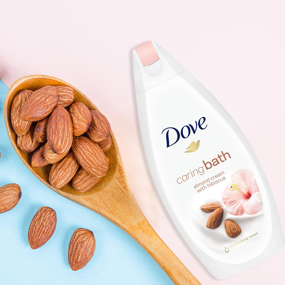 Dove Caring Bath Almond Cream and Hibiscus Bath Soak 450ml 3 Pack Image 7