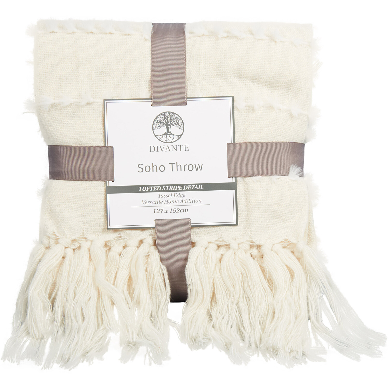 Divante Soho Tufted Throw - Ivory Image 1