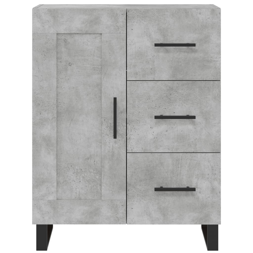 vidaXL 3 Door 3 Drawer Concrete Grey Highboard Image 8