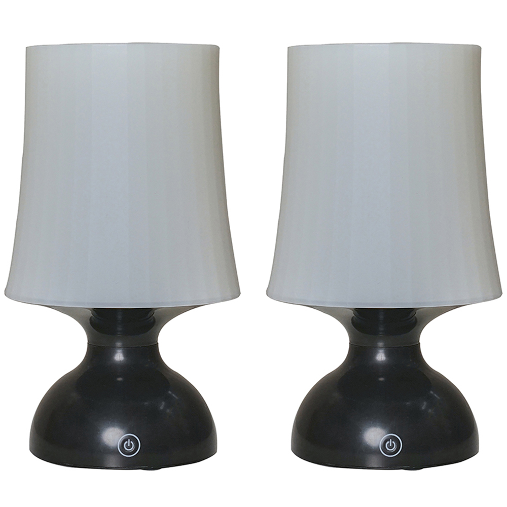 ValueLights Colmar 2 Pack Black Table Lamp Image 1