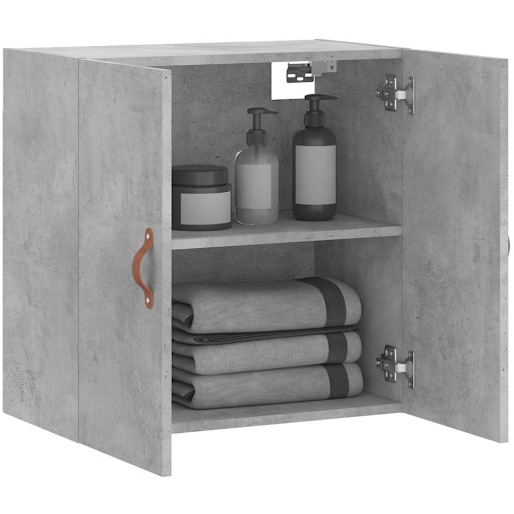 vidaXL 2 Door Concrete Grey Wall Cabinet Image 4