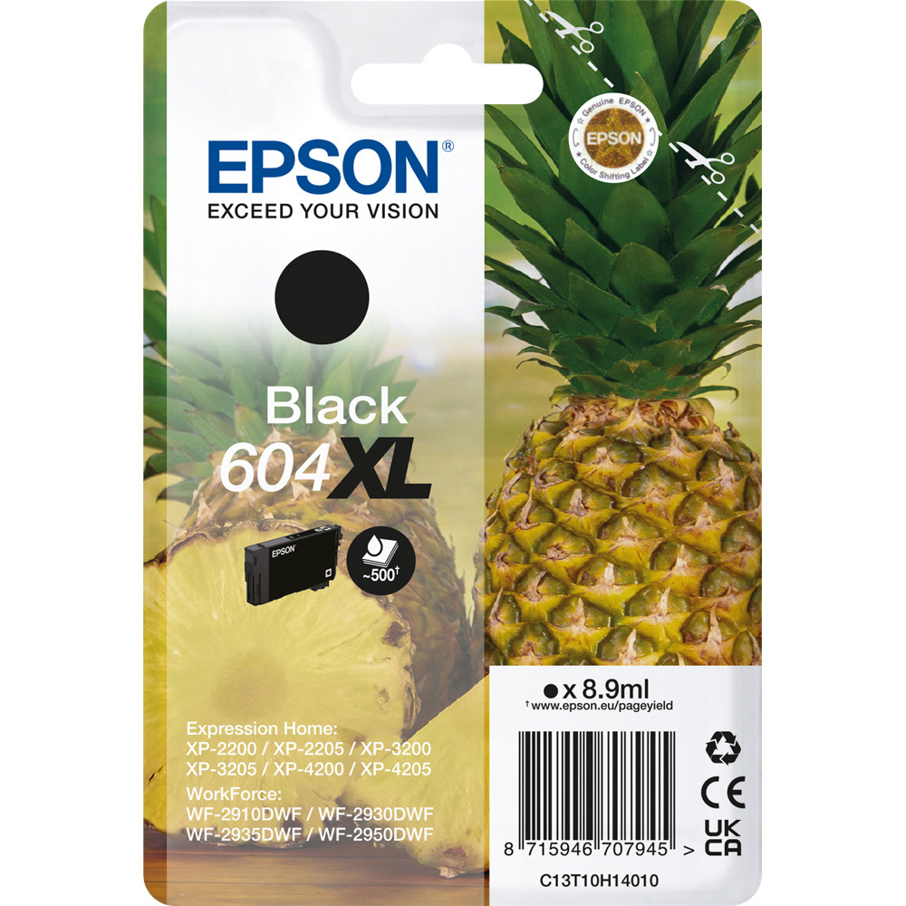 Epson 604XL Pineapple Black Ink Cartridge Image