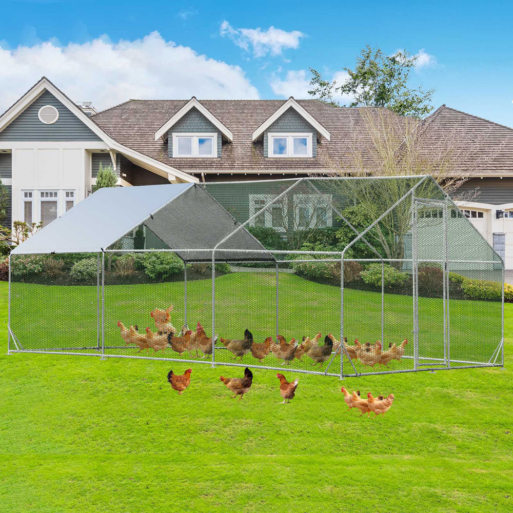 Costway Spire Shape Chicken Coop with Cover 195 x 300 x 600cm Image 2