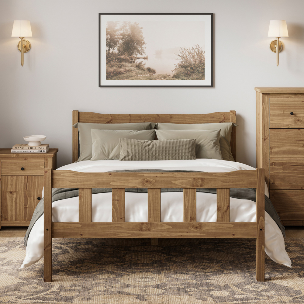 Havana Double Pine Bed Frame Image 6