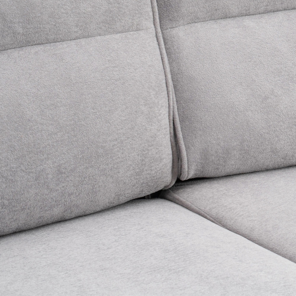 Living and Home 2 Seater Grey Chenille Sofa Image 4