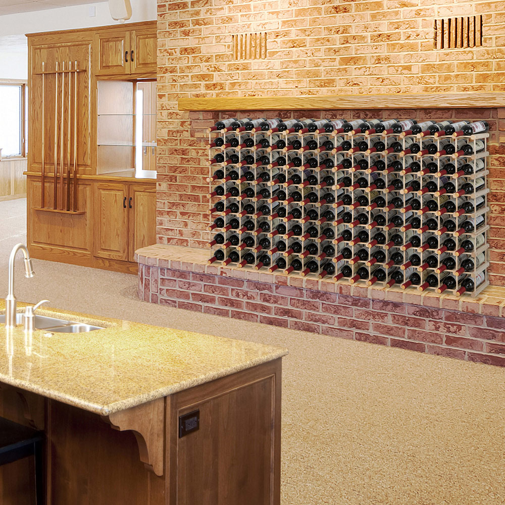Costway 36 Bottle Wooden Wine Rack Image 3