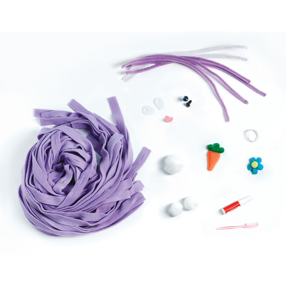Creativity For Kids Purple Finger Looping Bunny Craft Kit Image 3