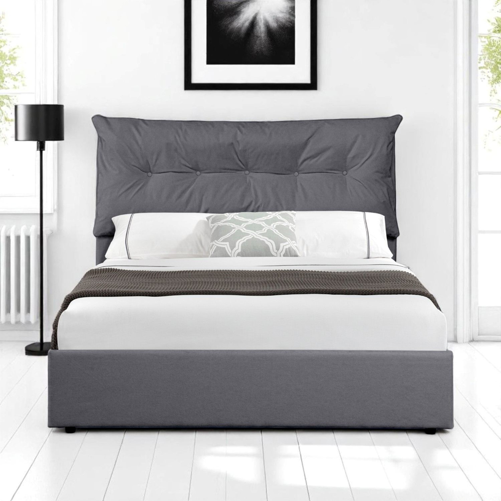 OAT Home Prestbury Double Charcoal Grey Ottoman Bed Image 7