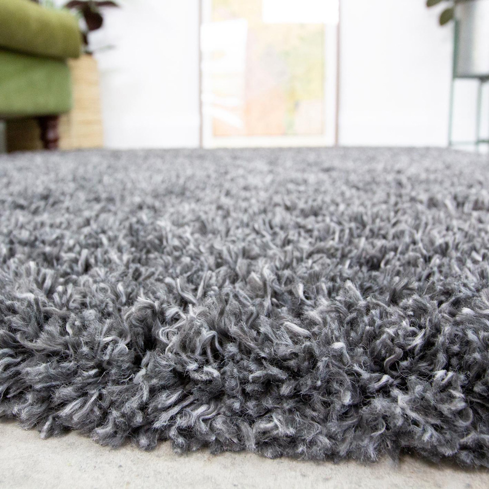 Kukoon Kinsale Dark Grey Multicolour Shaggy Mottled Rug 240 x 330cm Image 4