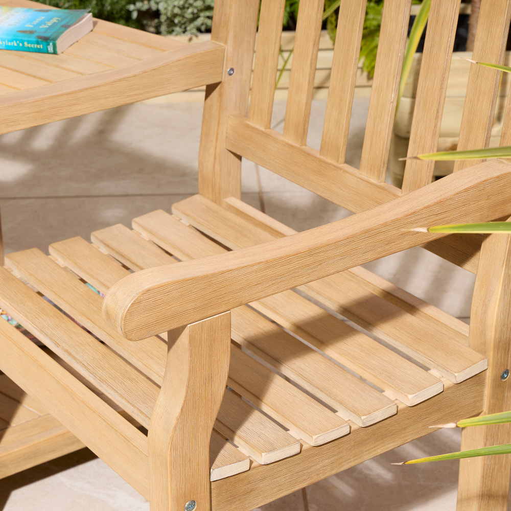 Rowlinson Tuscan 2 Seater Acacia Wood Companion Seat Image 4