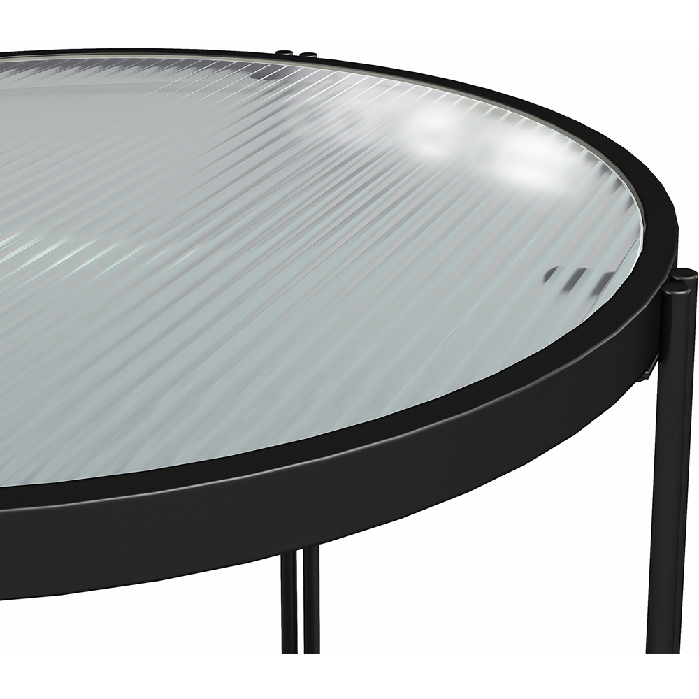Dorel Wainwright Black Oak Round End Table Image 7