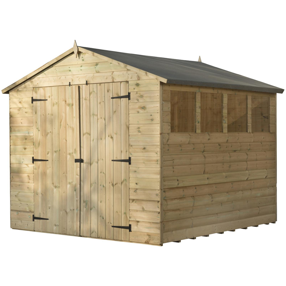 Empire Sheds 9800 8 x 8ft Double Door Tongue and Groove Apex Garden Shed Image 1