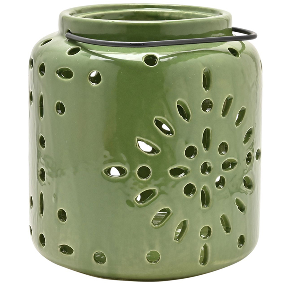 Country Living Sage Ceramic Lantern Image 2